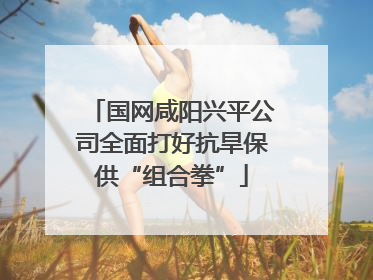国网咸阳兴平公司全面打好抗旱保供“组合拳”